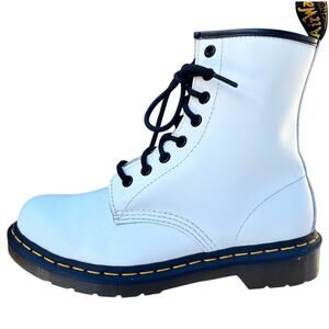 Dr Martens 1460 Women’s Boot Size 7 White Smooth Leather Docs